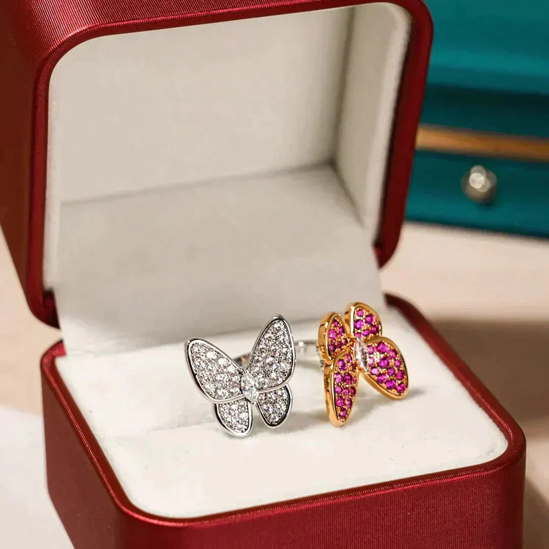 [Imperial] TWIN BUTTERFLY DIAMOND RING