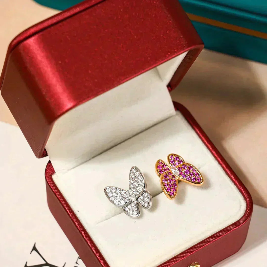 [Imperial] TWIN BUTTERFLY DIAMOND RING
