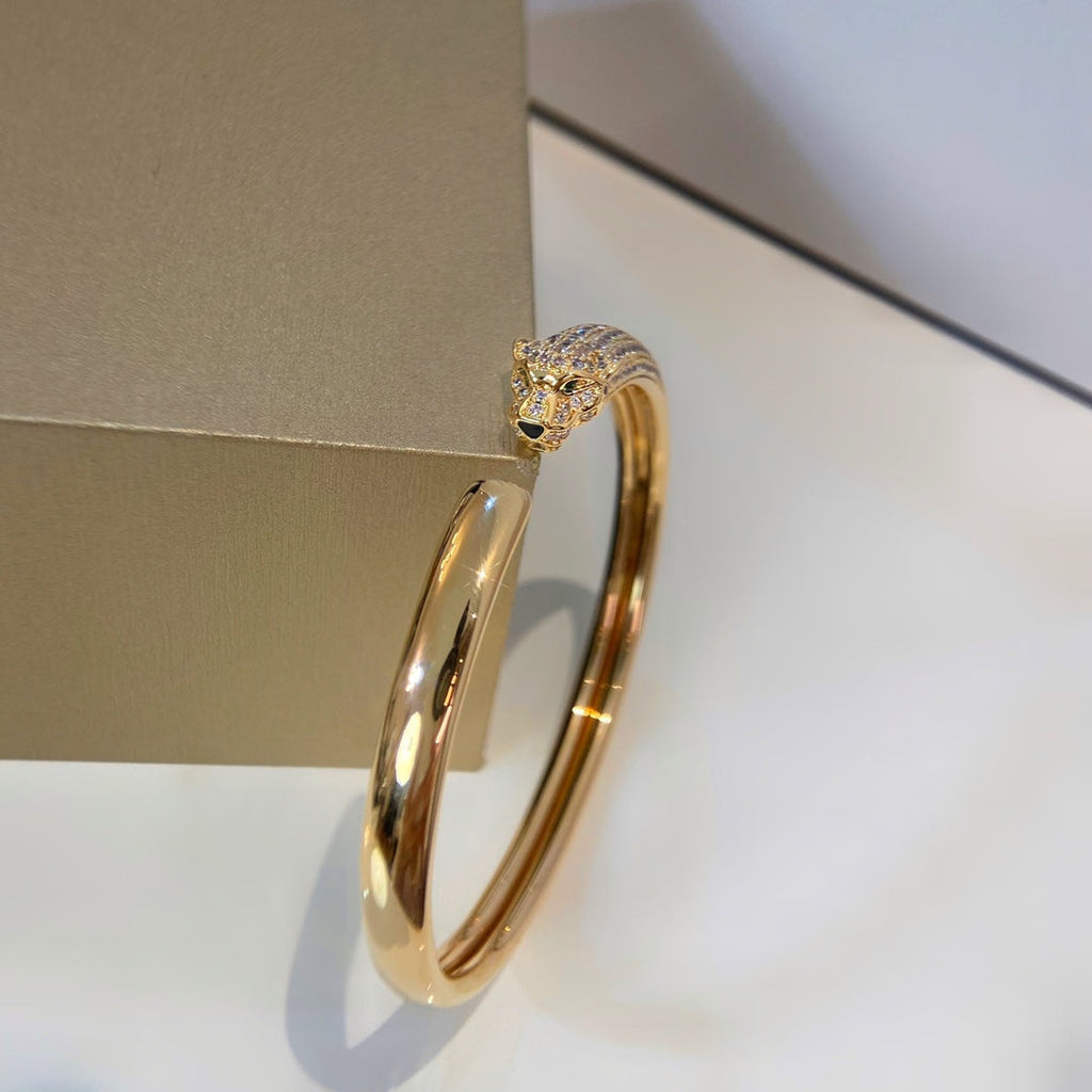 [Imperial] PANTHERE GOLD DIAMOND OPEN BRACELET