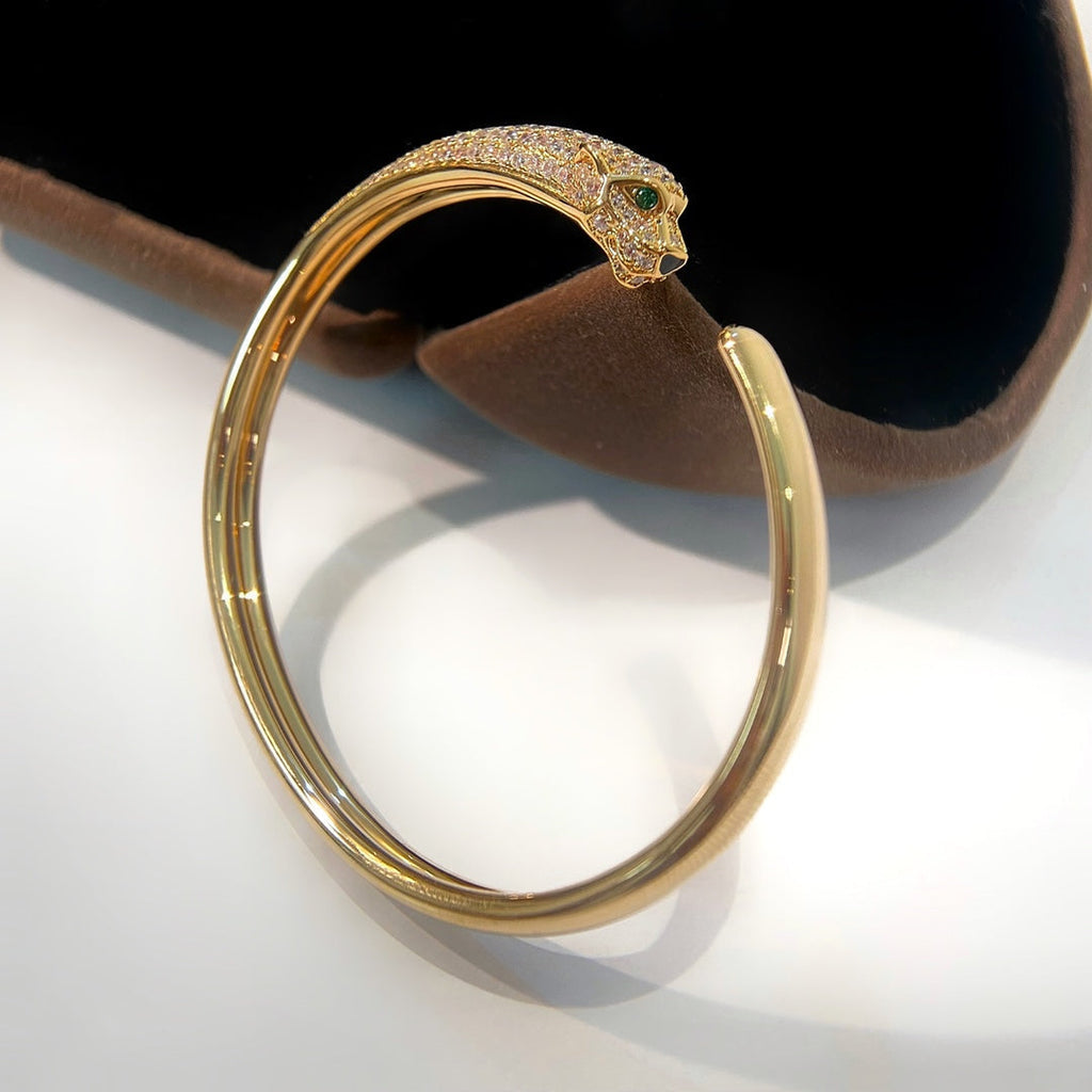 [Imperial] PANTHERE GOLD DIAMOND OPEN BRACELET
