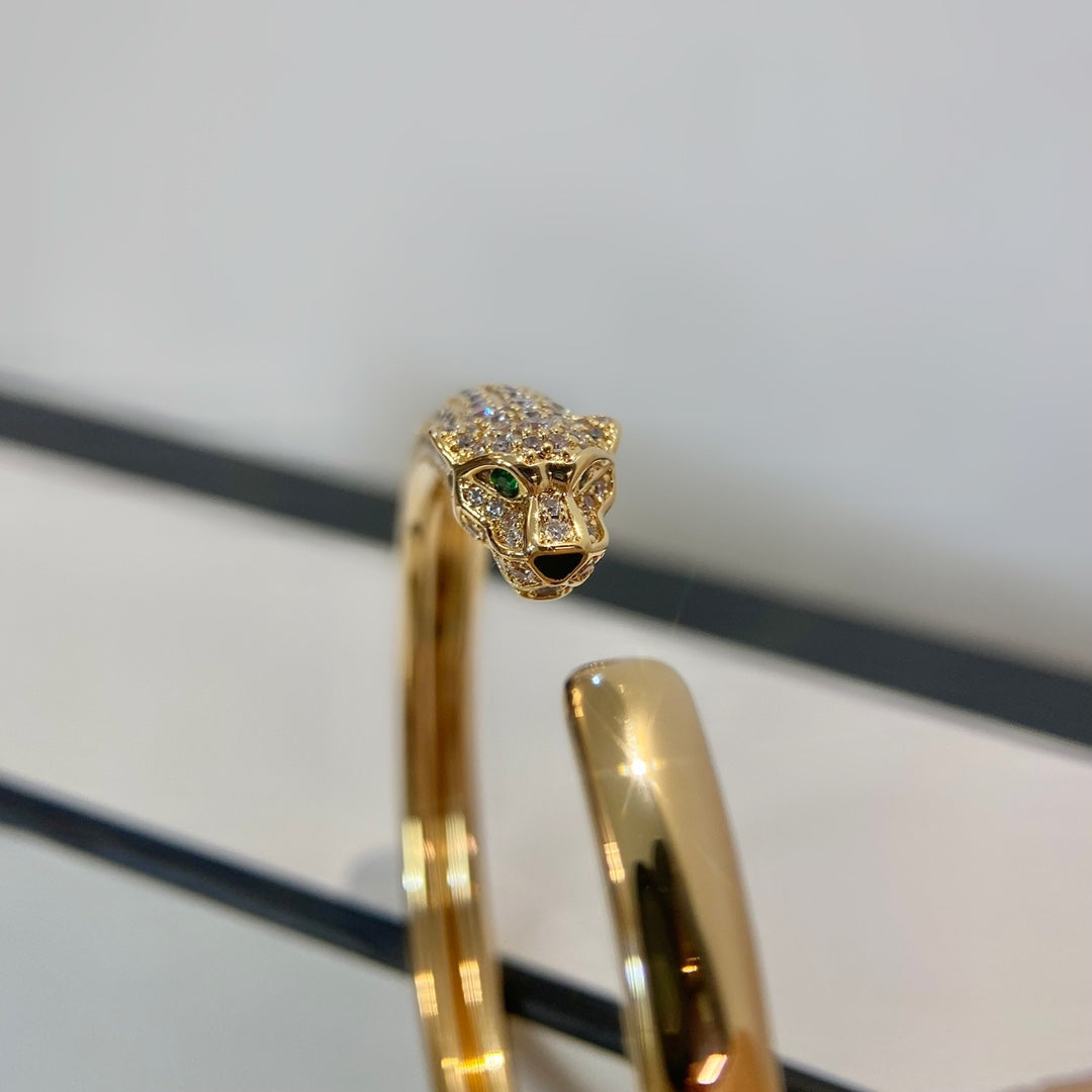 [Imperial] PANTHERE GOLD DIAMOND OPEN BRACELET