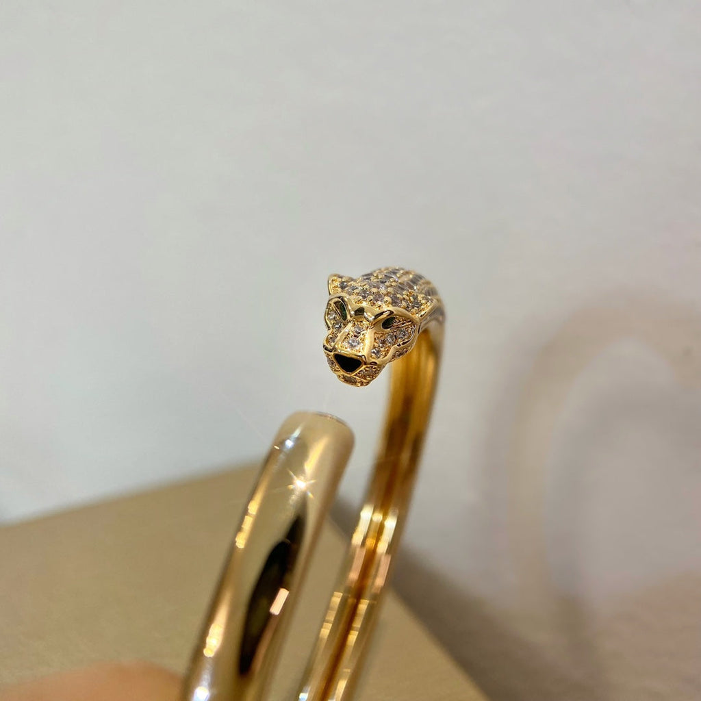 [Imperial] PANTHERE GOLD DIAMOND OPEN BRACELET