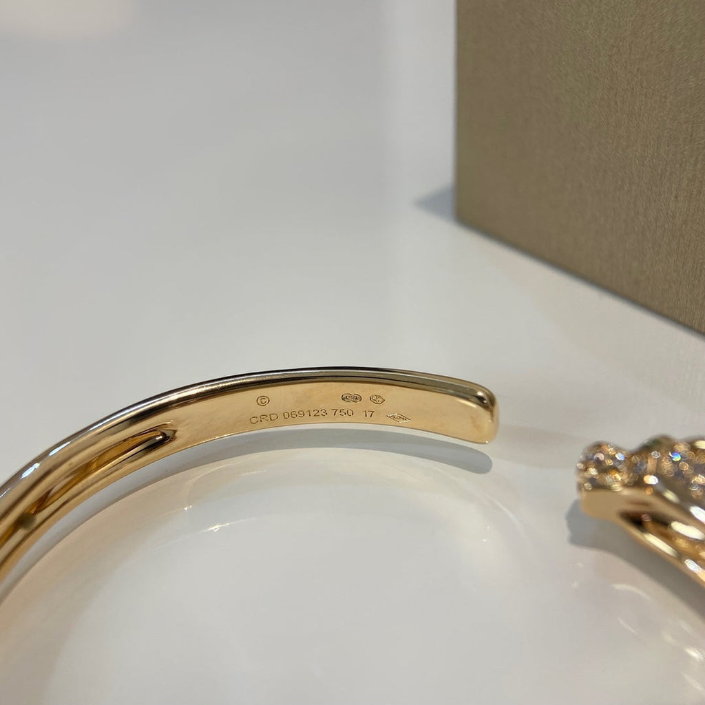 [Imperial] PANTHERE GOLD DIAMOND OPEN BRACELET