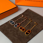 [Imperial] CHAINE VERSO BLACK CERAMIC EARRINGS