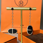 [Imperial] CHAINE VERSO BLACK CERAMIC EARRINGS