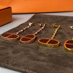 [Imperial] CHAINE VERSO BLACK CERAMIC EARRINGS