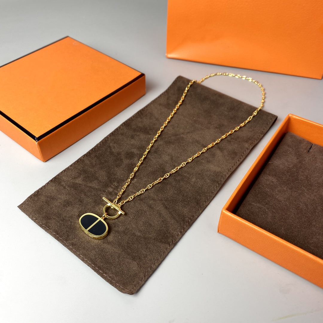 [Imperial] CHAINE VERSO BLACK CERAMIC NECKLACE