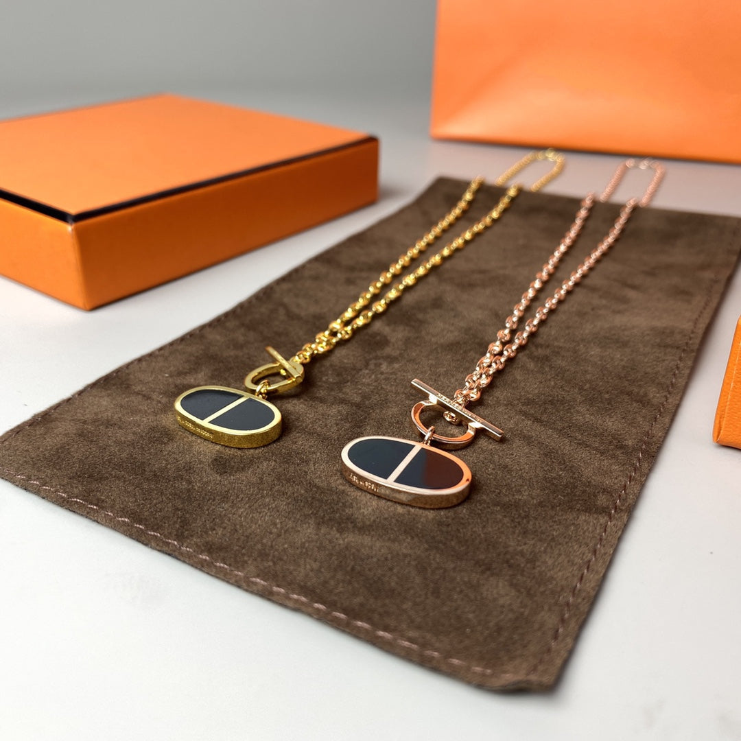 [Imperial] CHAINE VERSO BLACK CERAMIC NECKLACE