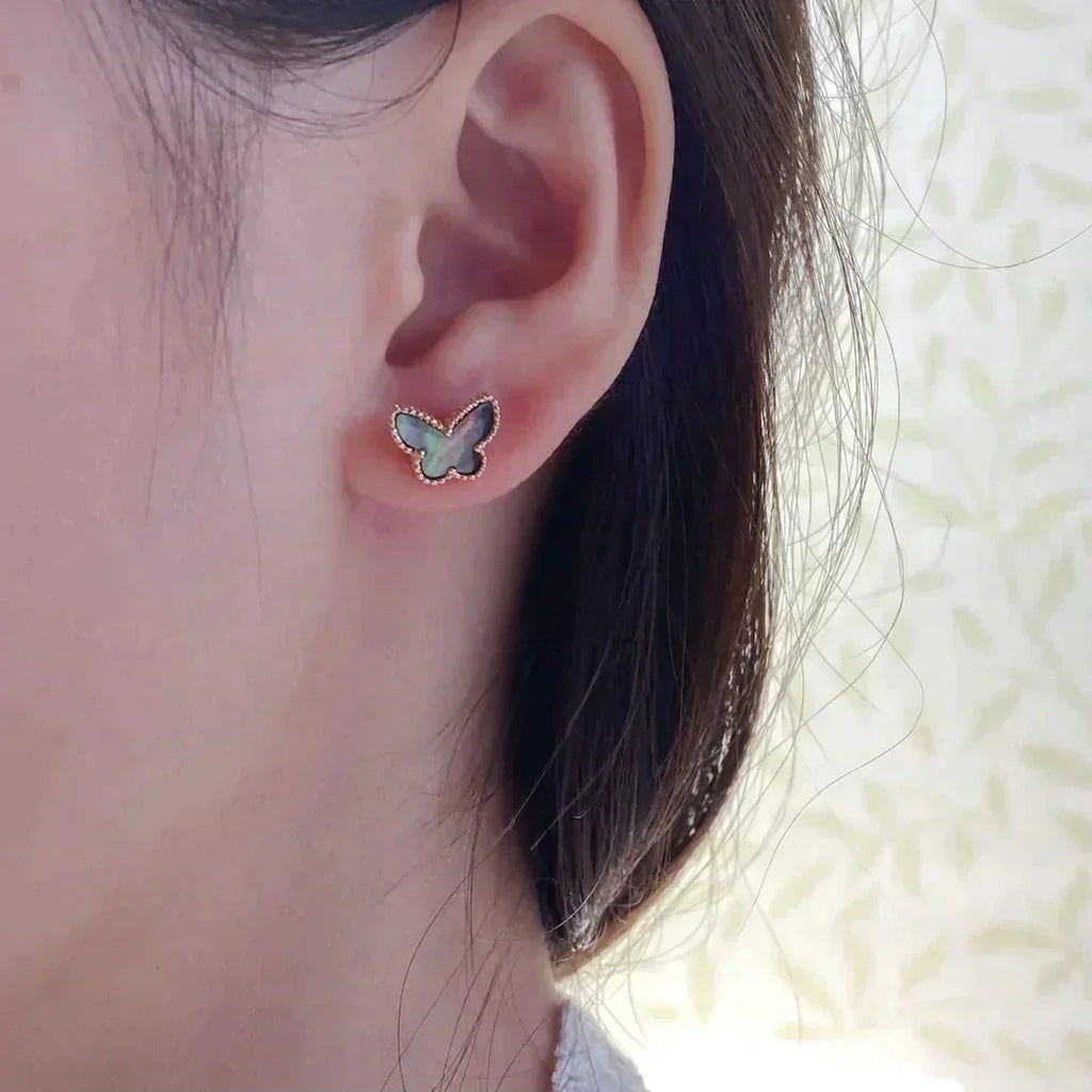 [Imperial] BUTTERFLY DARK MOP  EARRINGS