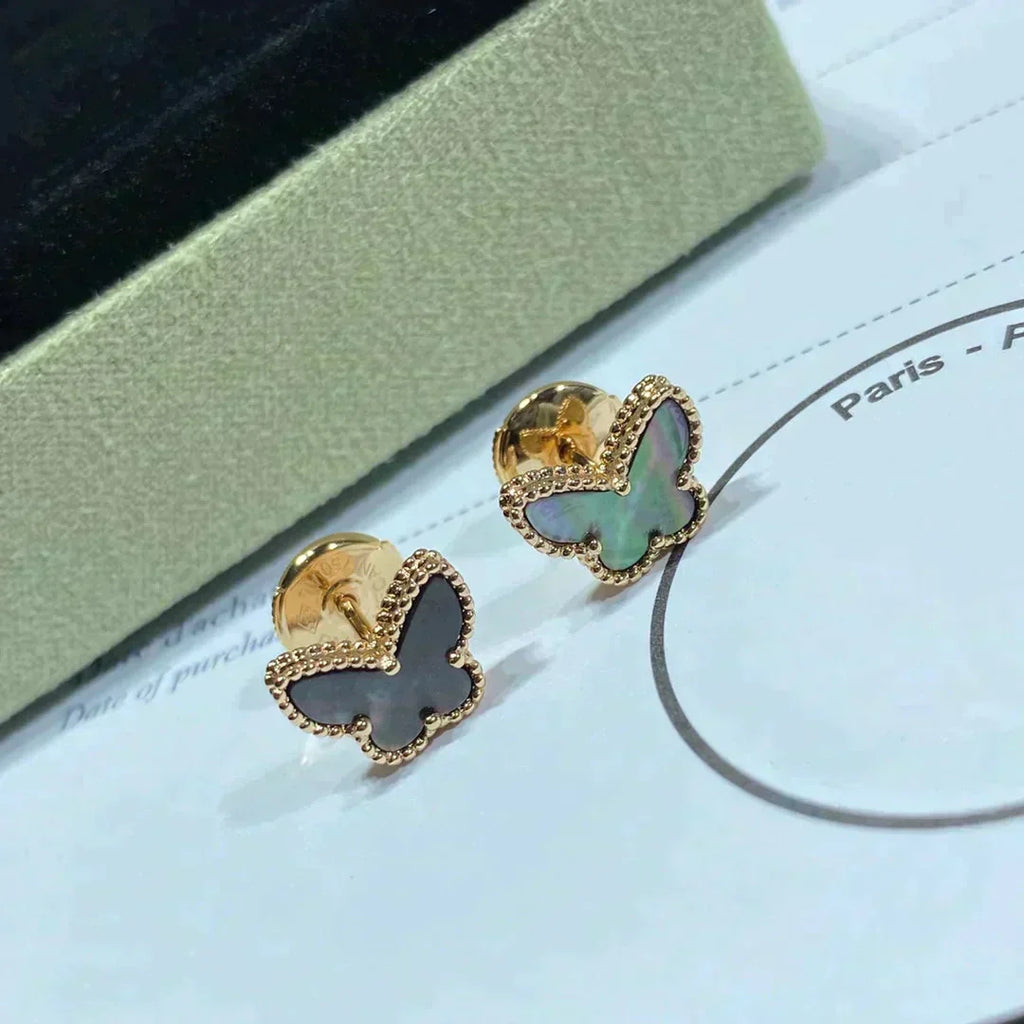 [Imperial] BUTTERFLY DARK MOP  EARRINGS