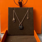 [Imperial] CONSTANCE BLACK PEDANT PINK GOLD NECKLACE