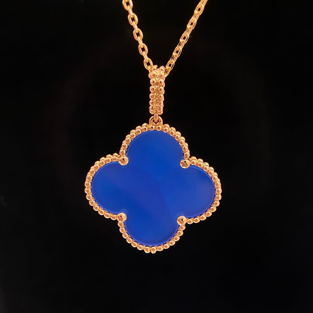 [Imperial] CLOVER 25MM NECKLACE TURQUOISE ROSE GOLD