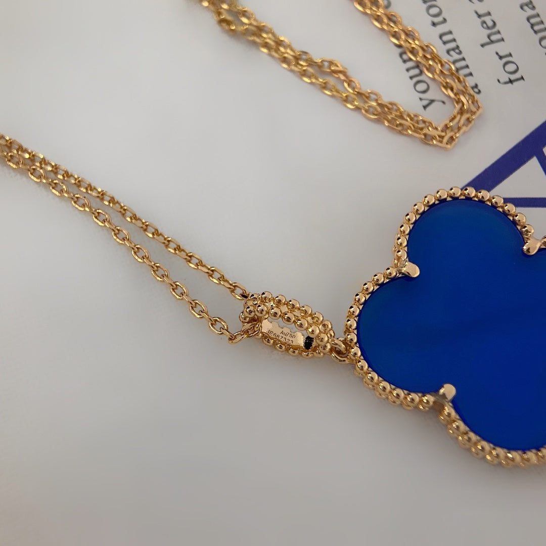 [Imperial] CLOVER 25MM NECKLACE TURQUOISE ROSE GOLD