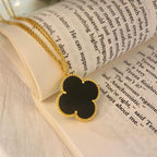 [Imperial] CLOVER 25MM NECKLACE GOLD ONYX