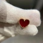 [Imperial] HEART CARNELIAN STUD EARRINGS