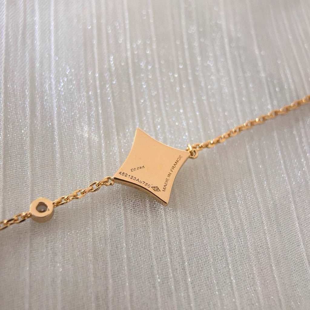 [Imperial] COLOR STAR CARNELIAN PINK GOLD DIAMOND BRACELET