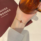 [Imperial] COLOR STAR CARNELIAN PINK GOLD DIAMOND BRACELET