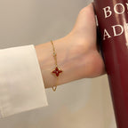 [Imperial] COLOR STAR CARNELIAN PINK GOLD DIAMOND BRACELET