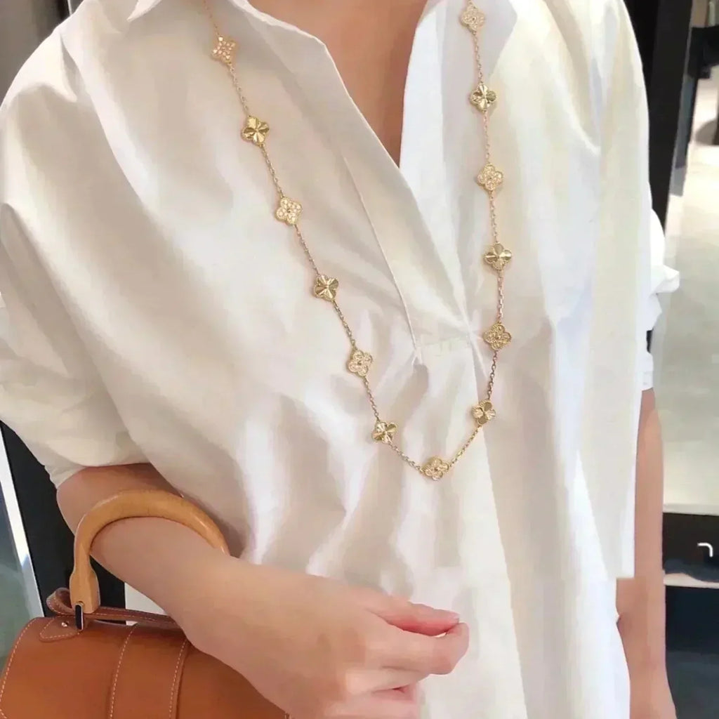 [Imperial] CLOVER 20 MOTIFS LASER DIAMOND NECKLACE