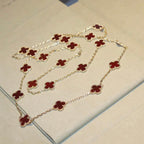 [Imperial] CLOVER 20 MOTIFS CARNELIAN NECKLACE