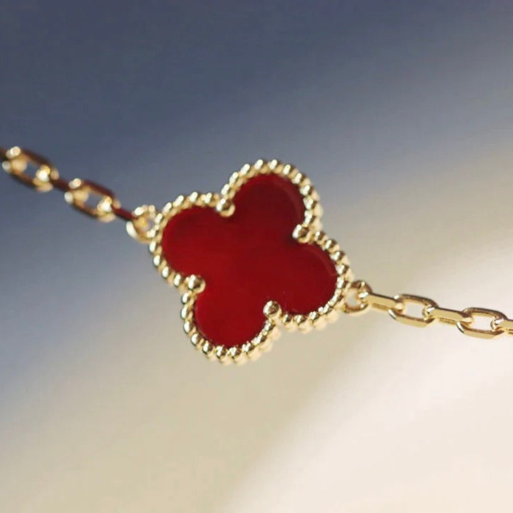 [Imperial] CLOVER 20 MOTIFS CARNELIAN NECKLACE