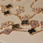 [Imperial] CLOVER 20 MOTIFS DARK MOP DIAMOND  NECKLACE
