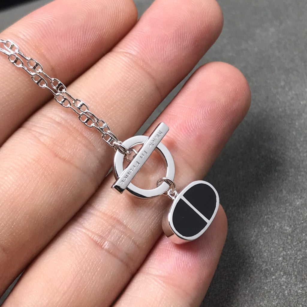[Imperial] CHAINE VERSO BLACK CERAMIC  NECKLACE