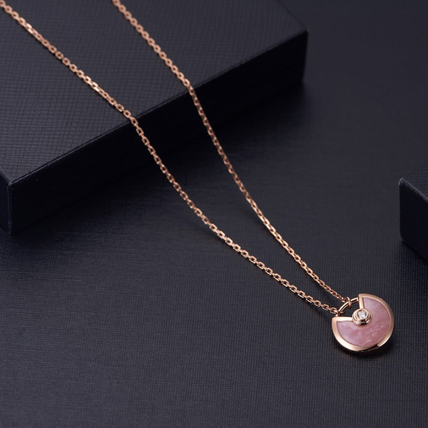 [Imperial] AMULETTE ROSE GOLD PINK MOP NECKLACE