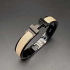 [Imperial] H BRACELET 12MM BLACK BEIGE CERAMIC