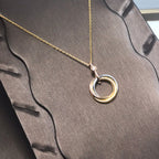 [Imperial] TRINITY SILVER GOLD PINK GOLD NECKLACE