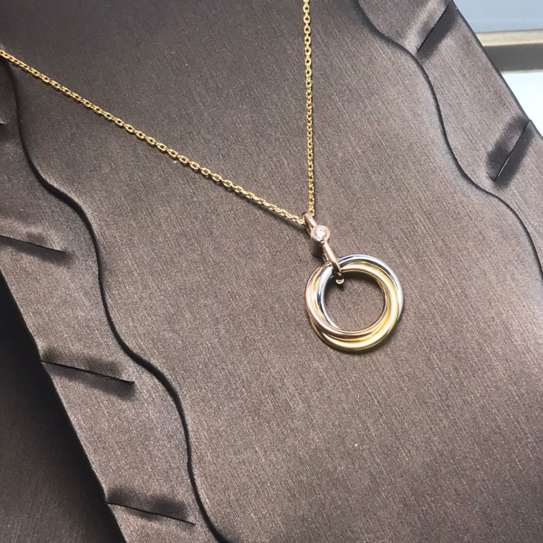 [Imperial] TRINITY SILVER GOLD PINK GOLD NECKLACE