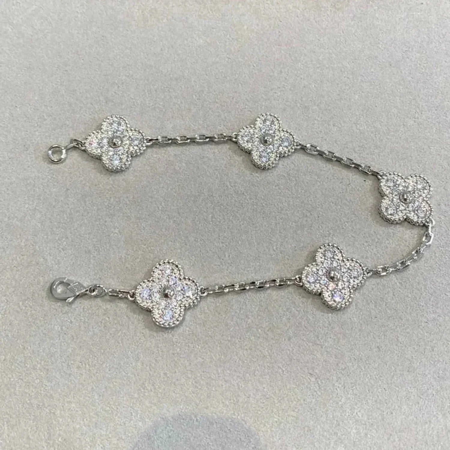 [Imperial] New  CLOVER 5 MOTIF FULL DIAMOND BRACELET COLLECTION