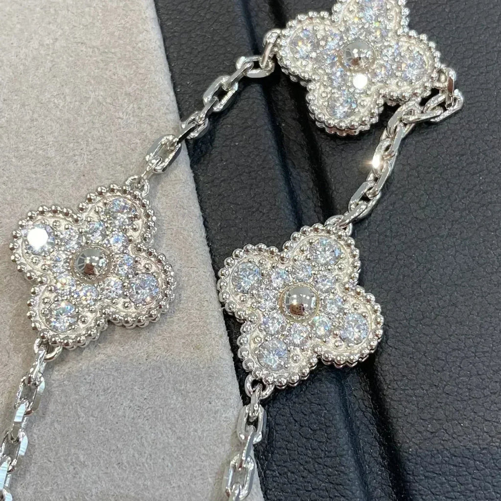 [Imperial] New  CLOVER 5 MOTIF FULL DIAMOND BRACELET COLLECTION
