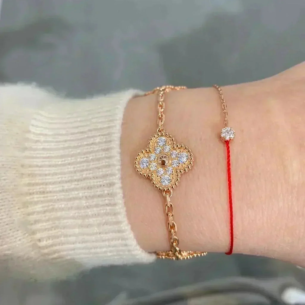 [Imperial] New  CLOVER 5 MOTIF FULL DIAMOND BRACELET COLLECTION