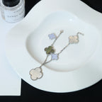 [Imperial] CLOVER BRACELET 5 MOTIFS MOP CHALCEDONY SILVER