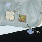 [Imperial] CLOVER BRACELET 5 MOTIFS MOP CHALCEDONY SILVER