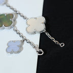[Imperial] CLOVER BRACELET 5 MOTIFS MOP CHALCEDONY SILVER