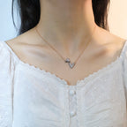 [Imperial] VOLT SILVER DIAMOND PEDANT NECKLACE