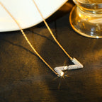[Imperial] VOLT SILVER DIAMOND PEDANT NECKLACE