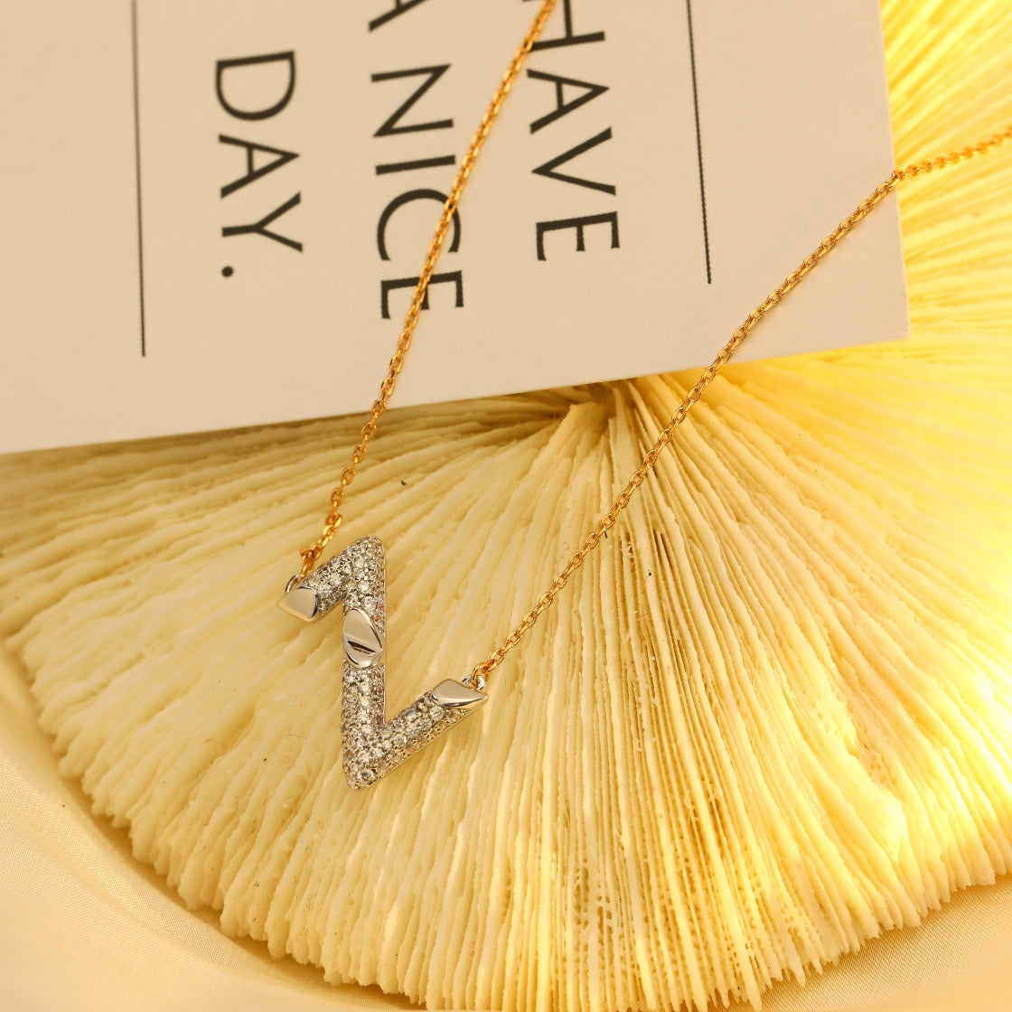[Imperial] VOLT SILVER DIAMOND PEDANT NECKLACE