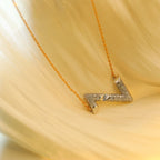 [Imperial] VOLT SILVER DIAMOND PEDANT NECKLACE