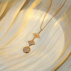 [Imperial] STAR AND SUN DIAMOND PINK GOLD NECKLACE