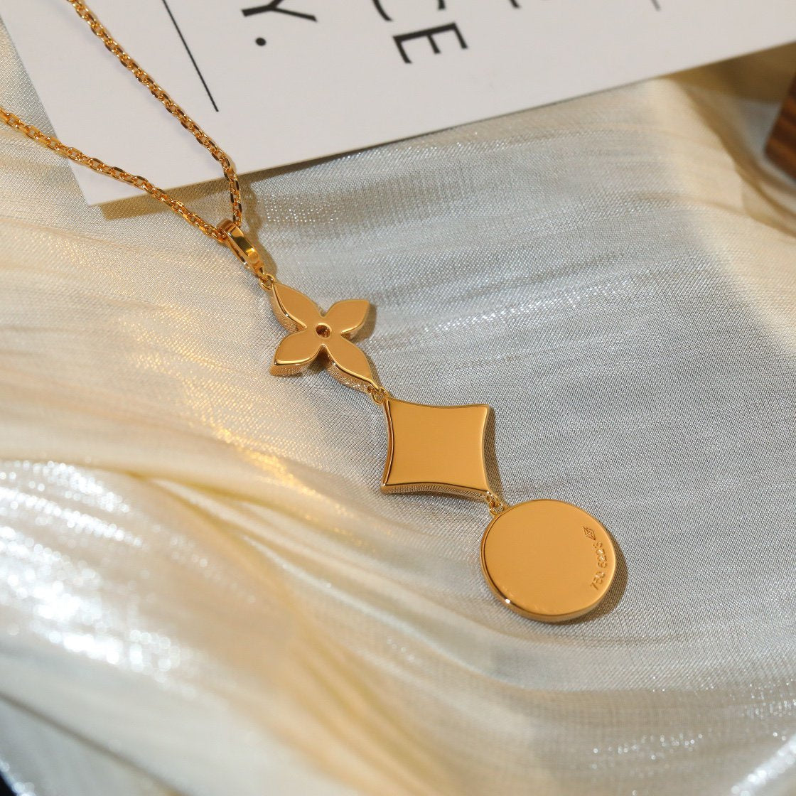 [Imperial] STAR AND SUN DIAMOND PINK GOLD NECKLACE