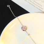[Imperial] SUN MOTIF PINK MOP SILVER BRACELET