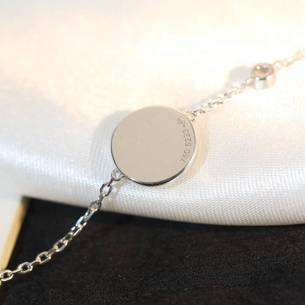 [Imperial] SUN MOTIF PINK MOP SILVER BRACELET