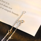 [Imperial] SUN MOTIF PINK MOP SILVER BRACELET