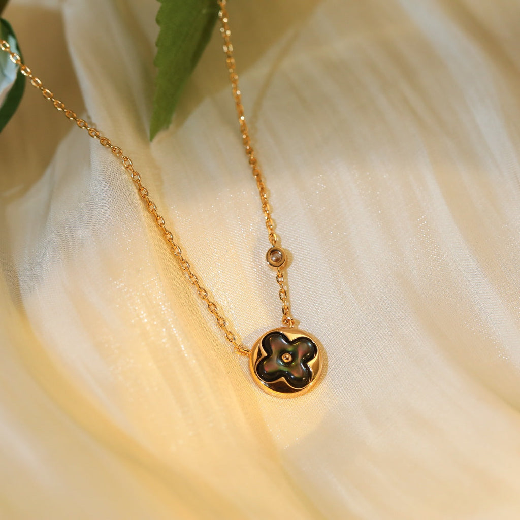 [Imperial] SUN PEDANT PINK GOLD 1 DIAMOND NECKLACE