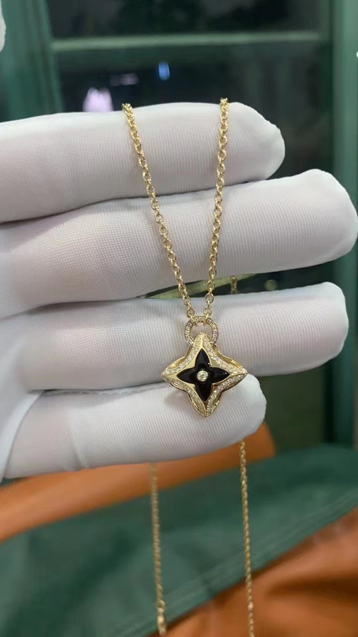 [Imperial] STAR PEDANT PINK GOLD DIAMOND NECKLACE
