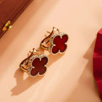 [Imperial] CLOVER MEDIUM 1 MOTIFS CARNELIAN  EARRINGS