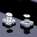 [Imperial] CLOVER 1 MOTIFS DIAMOND STUD EARRINGS SILVER